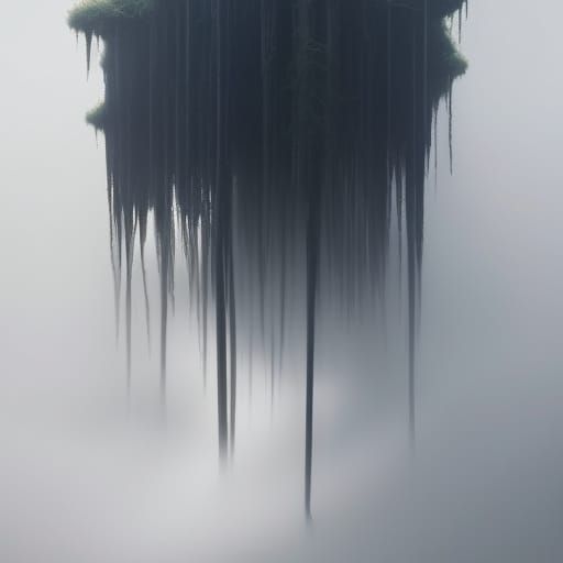 Tree Woman Portrait in Dark Fantasy Charcoal Art