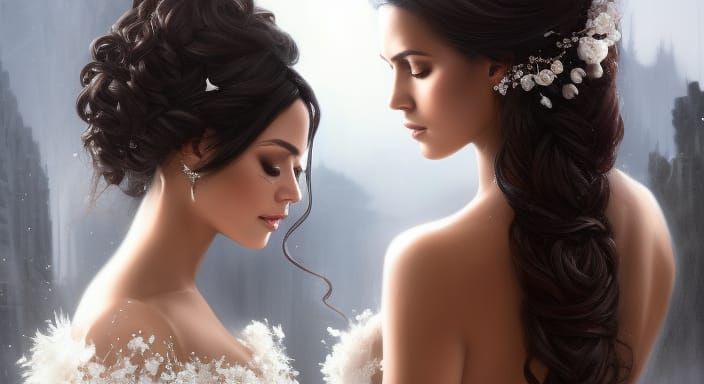 Elegant Wedding Portrait in Sinister Style