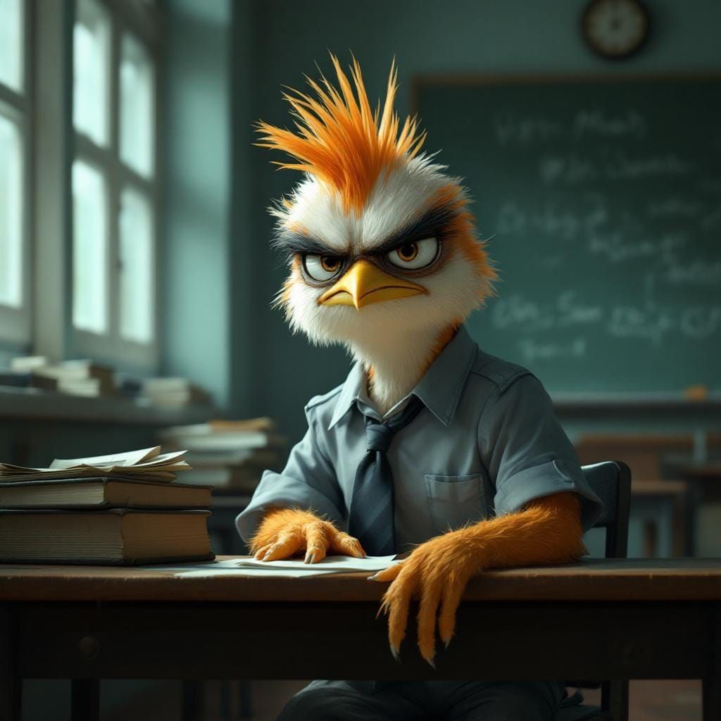 Grumpy Bird Detention: Realistic CG Animation