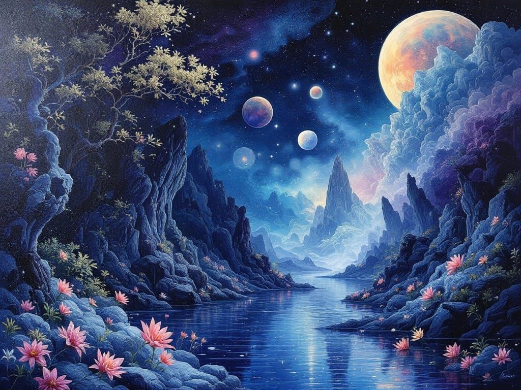 Space-Fi Flower Parchment Craft