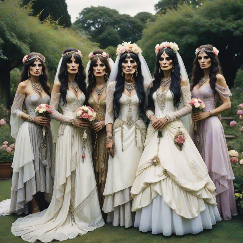 Elegant Gypsy Bride in Garden of Youth