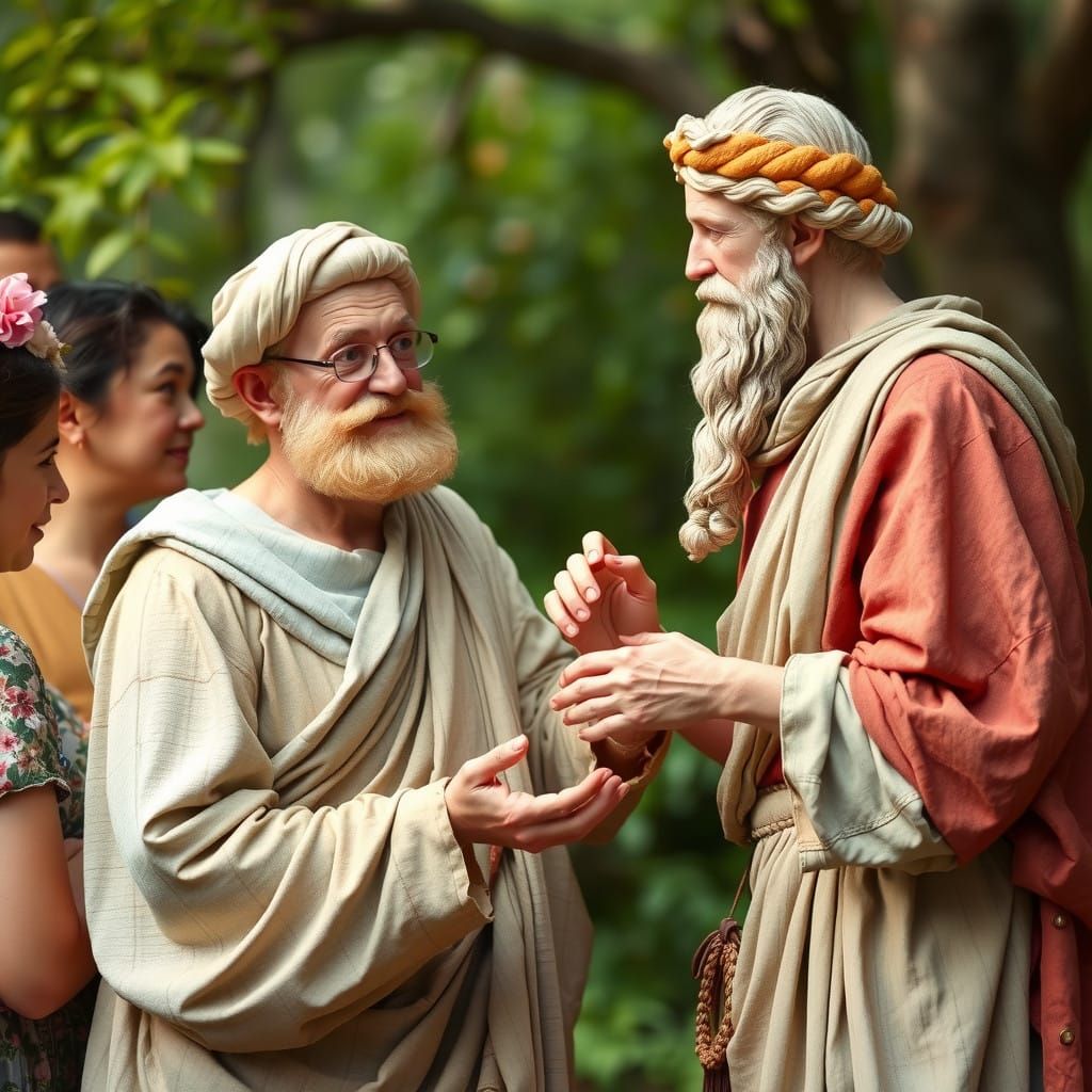 Processus Aurelius Smiles as He Offers a Joyful Bell