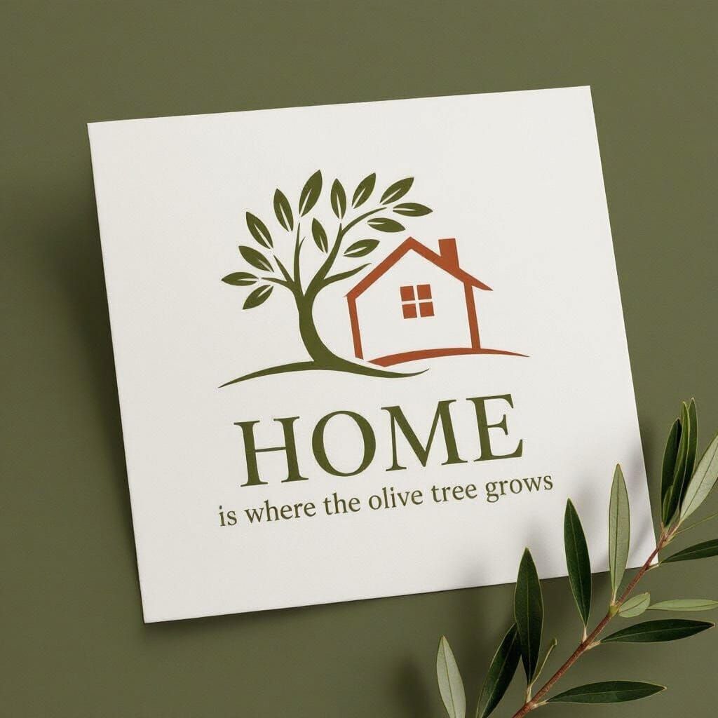 Olive Tree House Logo: Home & Belonging