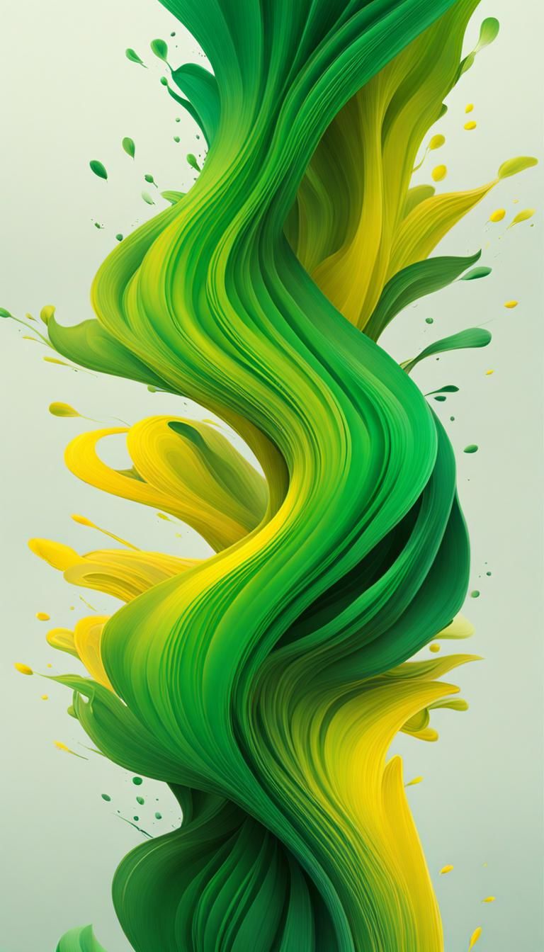 Minimalist Chinese Calligraphy with Flowing Abstract Design