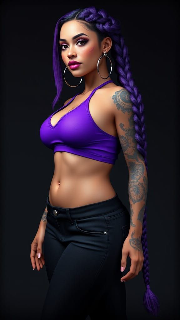 Hyper-Realistic Anime Portrait of a Samoan Woman