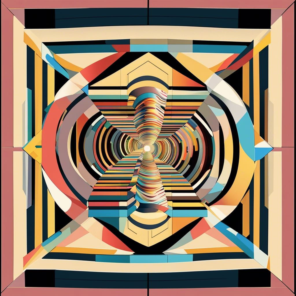 Angels in Infinite Architecture: Pop Art Digital Rendering