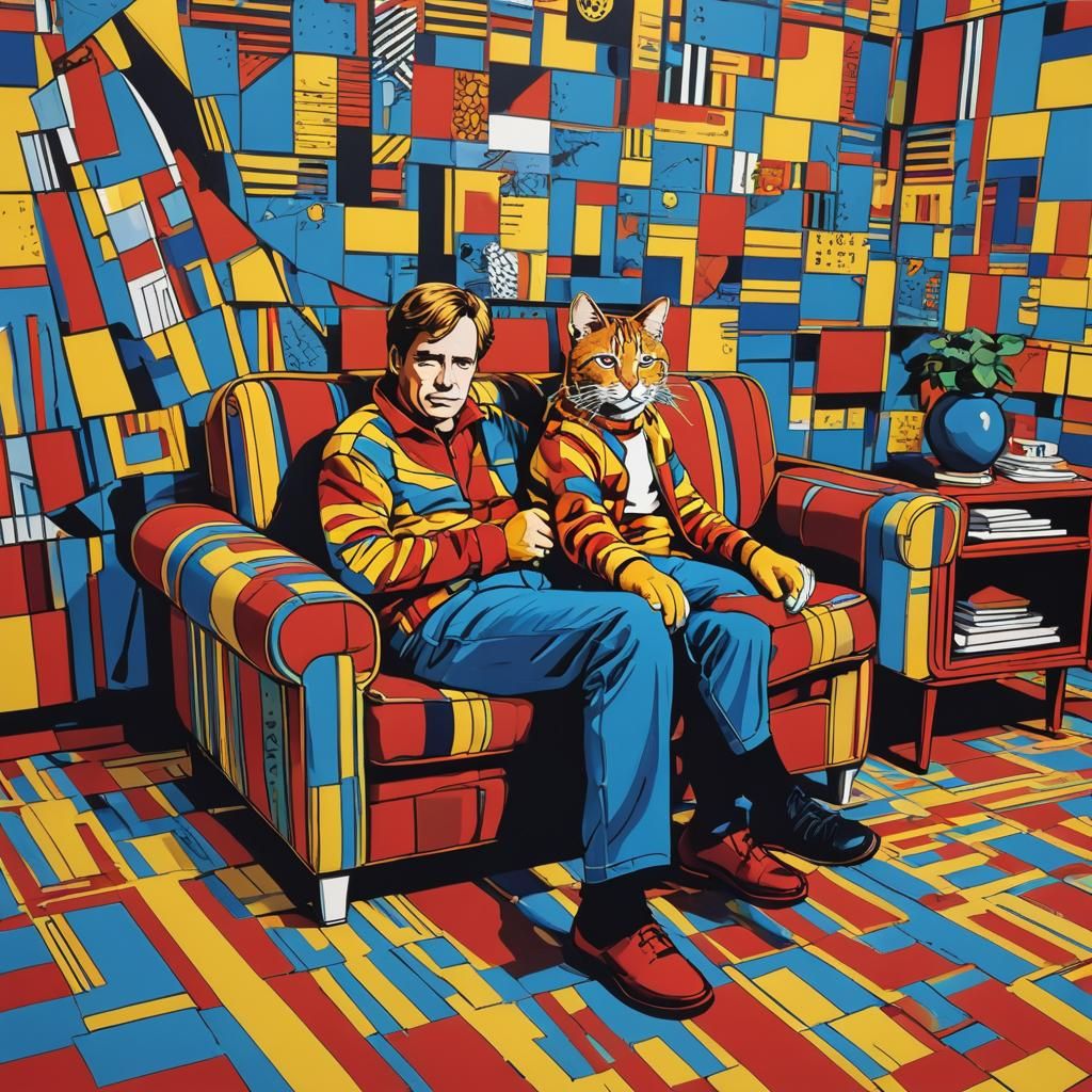 Garfield in Pop Art Bauhaus Style