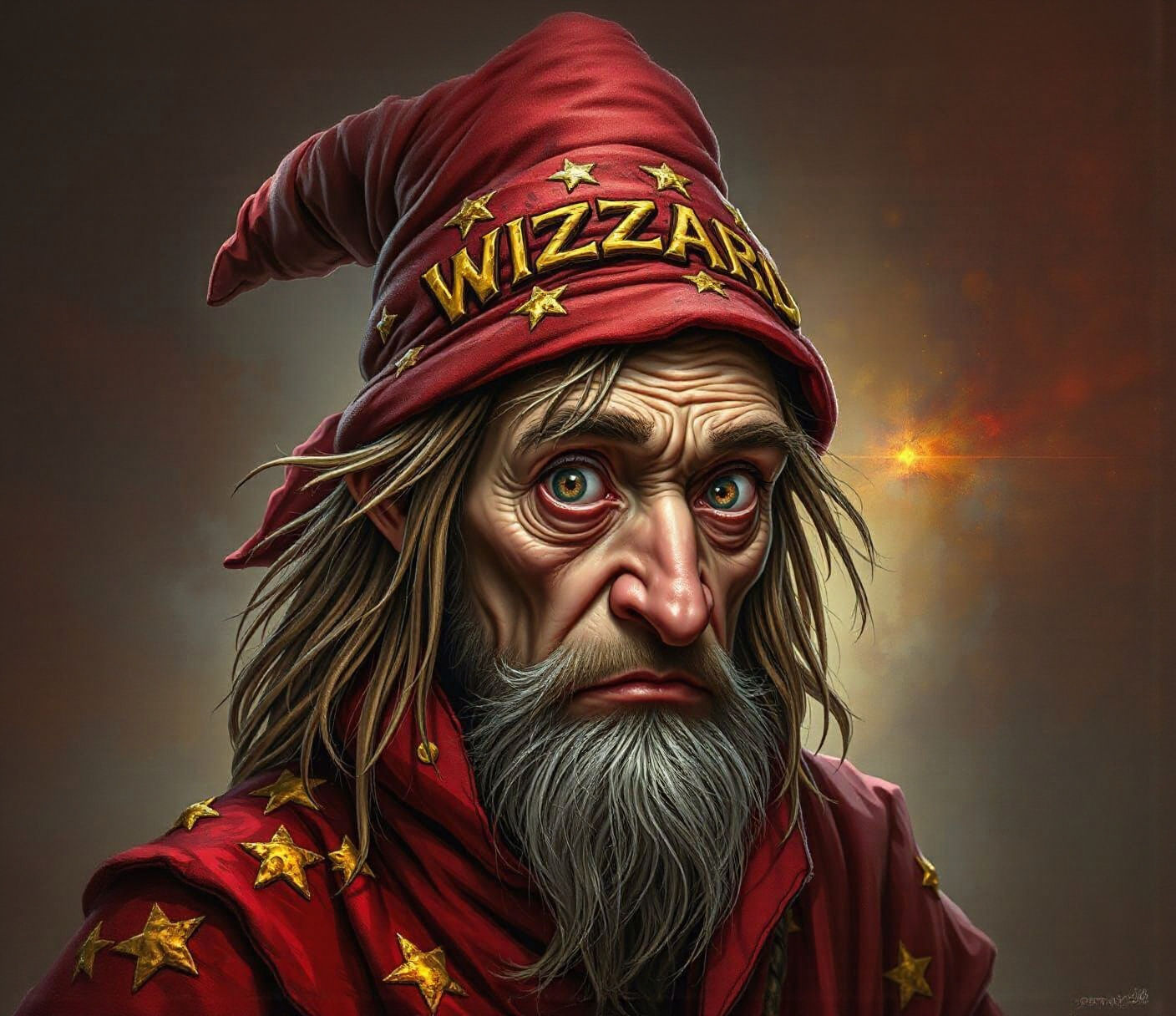 Weary Wizard Rincewind in Tattered Robes