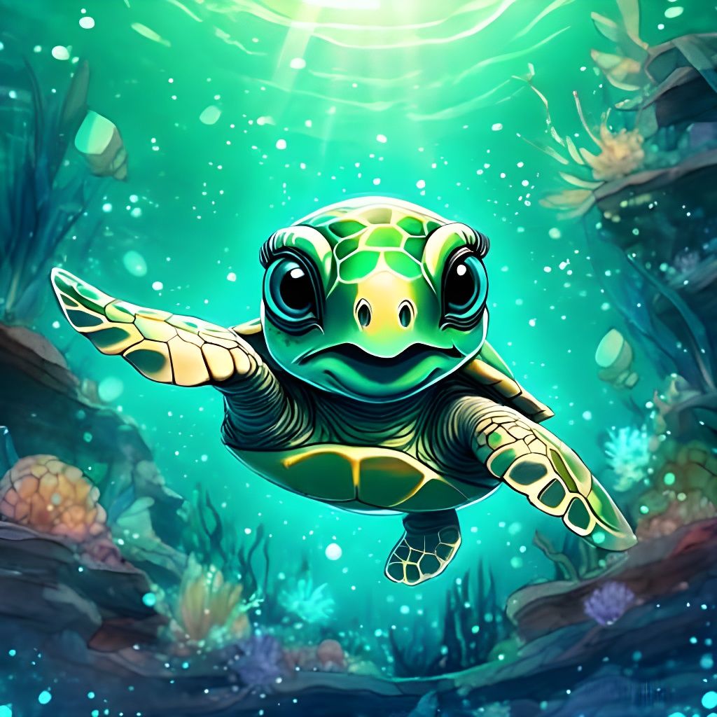 AI Generated Image of a Sea Turtle