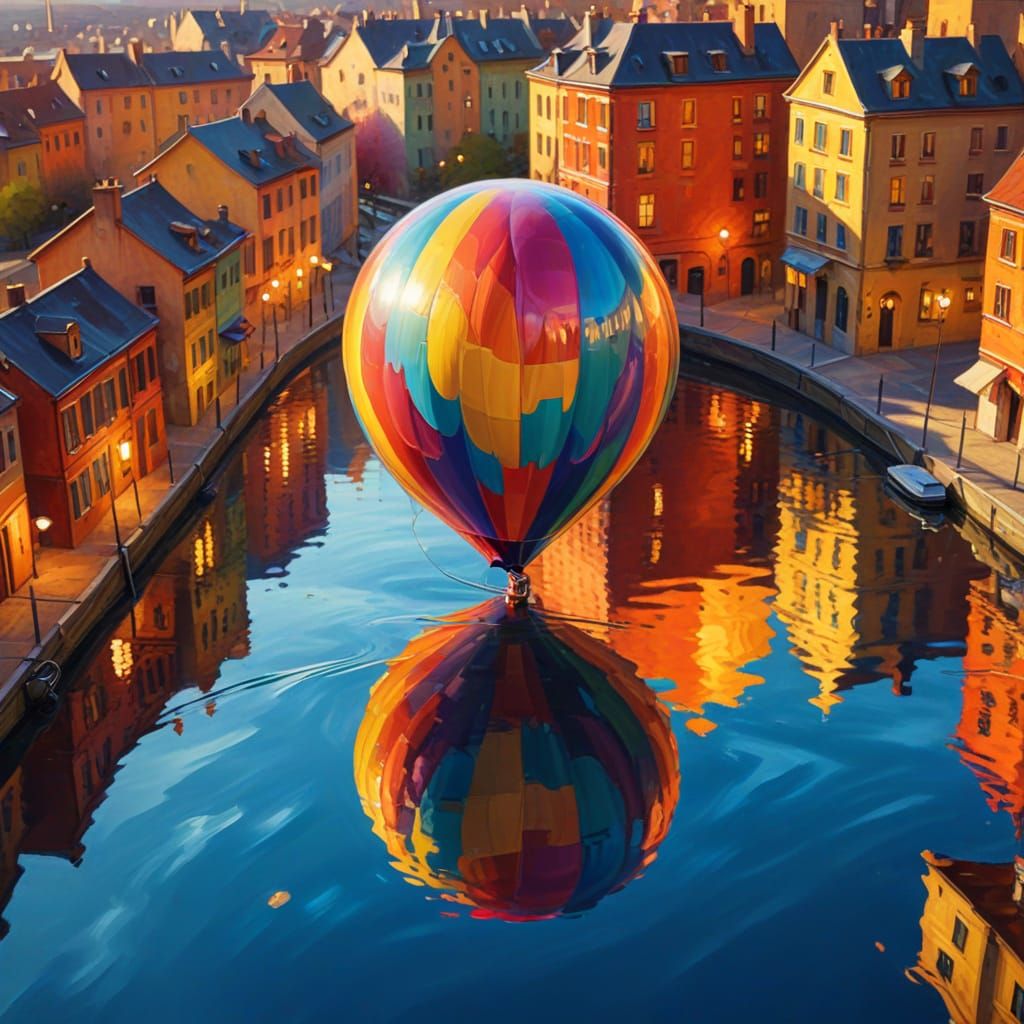 Surreal Cityscape at Twilight