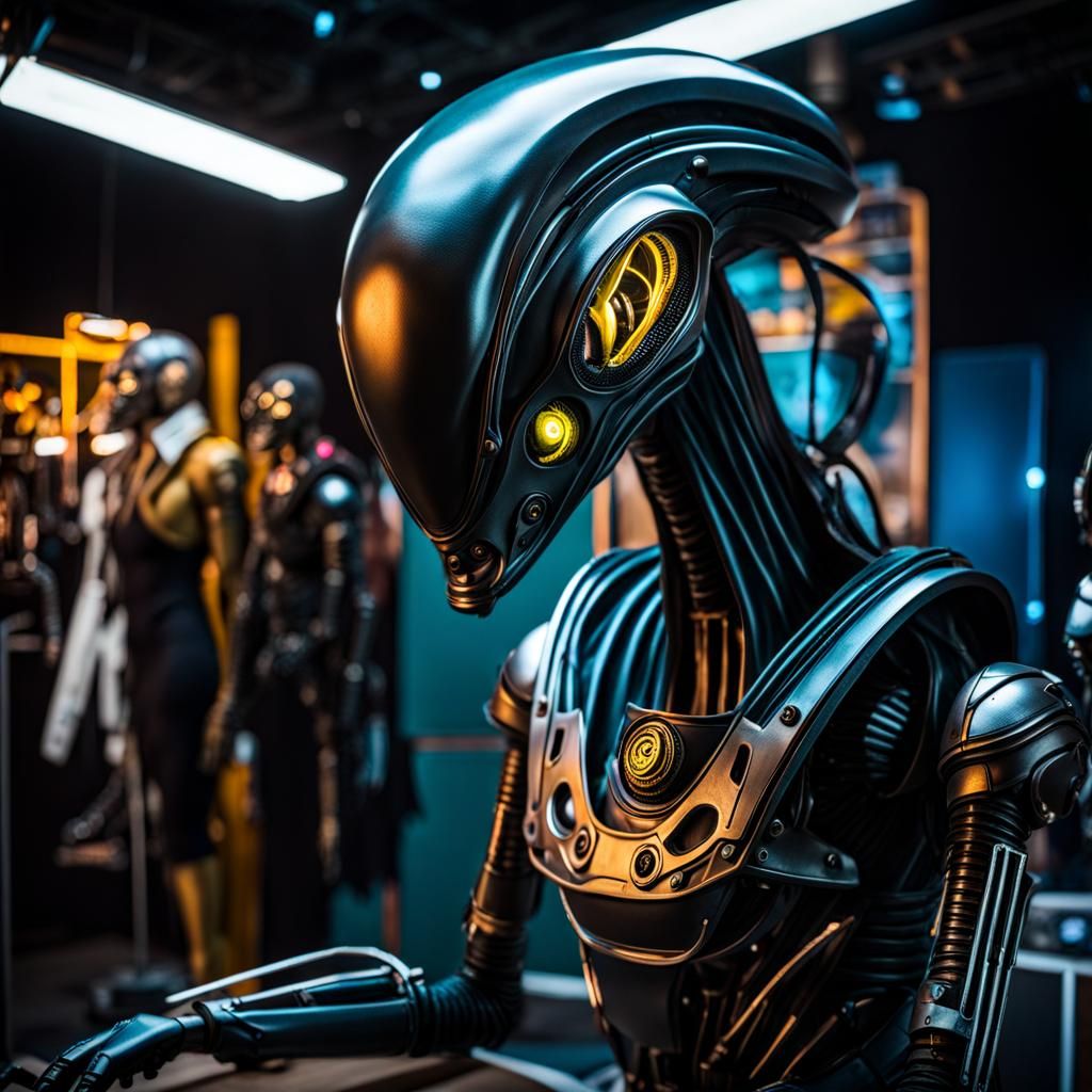 Cyberpunk Alien Animatronic Mannequin