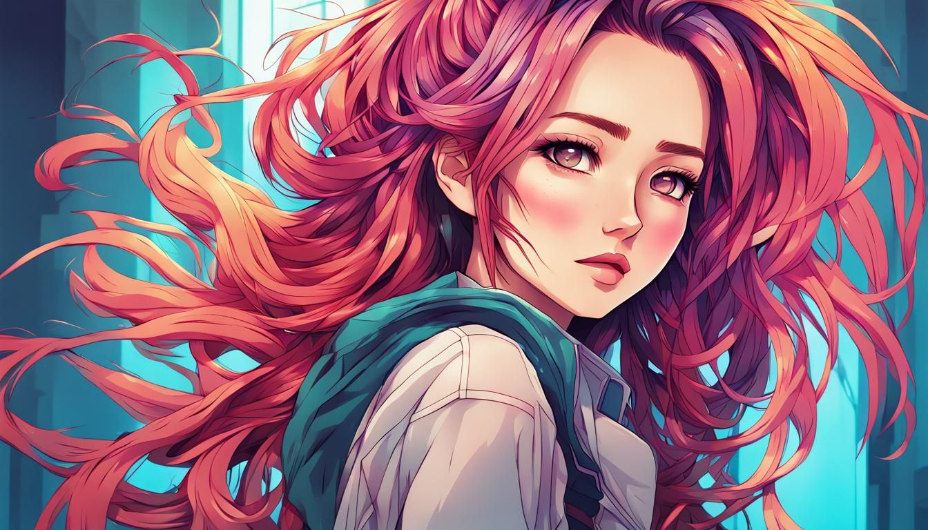 High-Detailed Anime Portrait with Dynamic Lighting