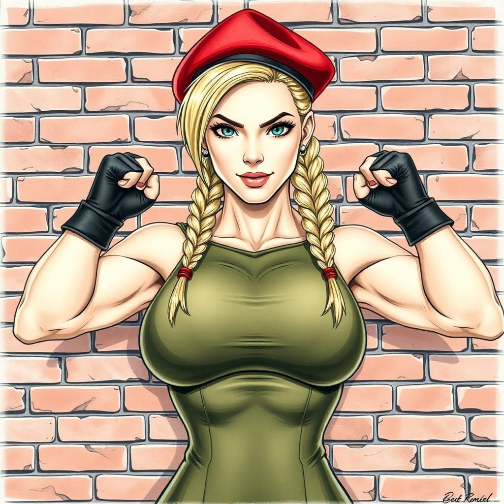 Cammy Portrait as Comic Book Art