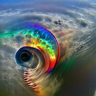 Mesmerizing Rainbow Vortex of Colors