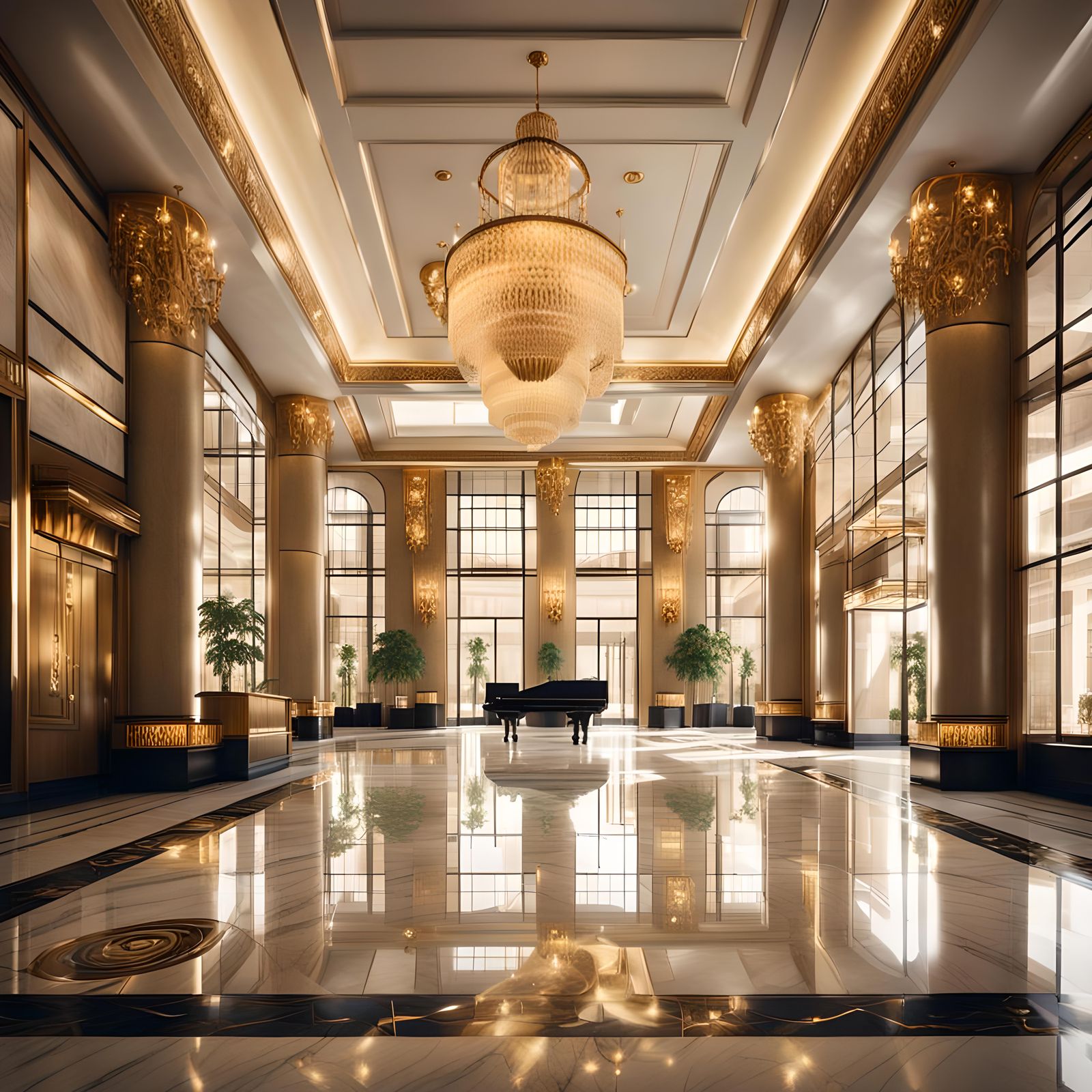 Art Deco: piano room