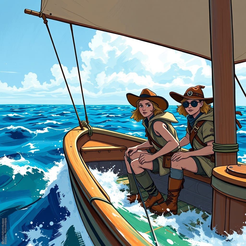 DC Comics Explorers Sailing the Sea