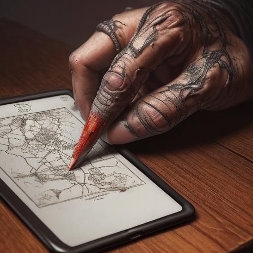 Futuristic Tablet Reveals Dark Fantasy Island Map