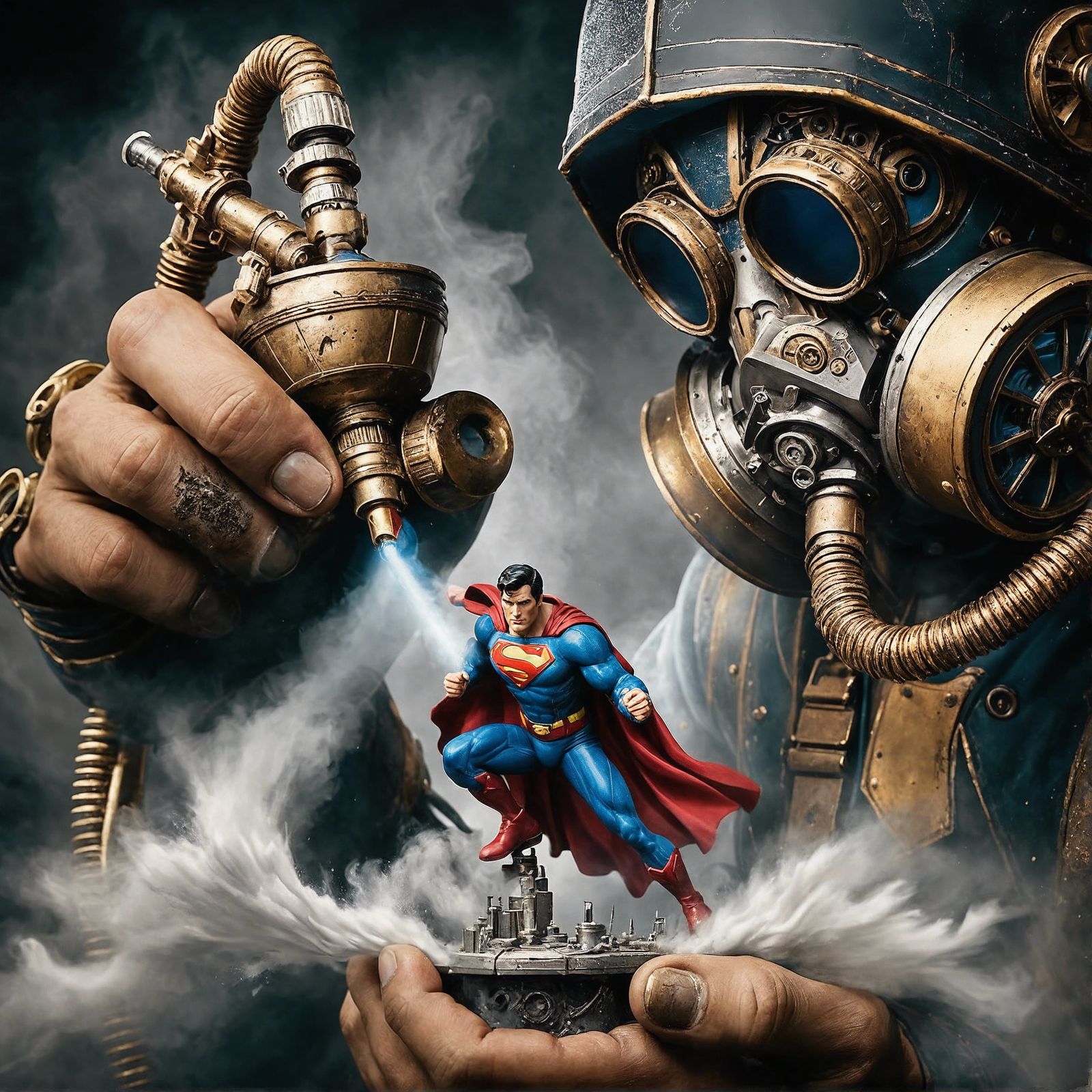 Superman vs Airbrush: Steampunk Concept Art