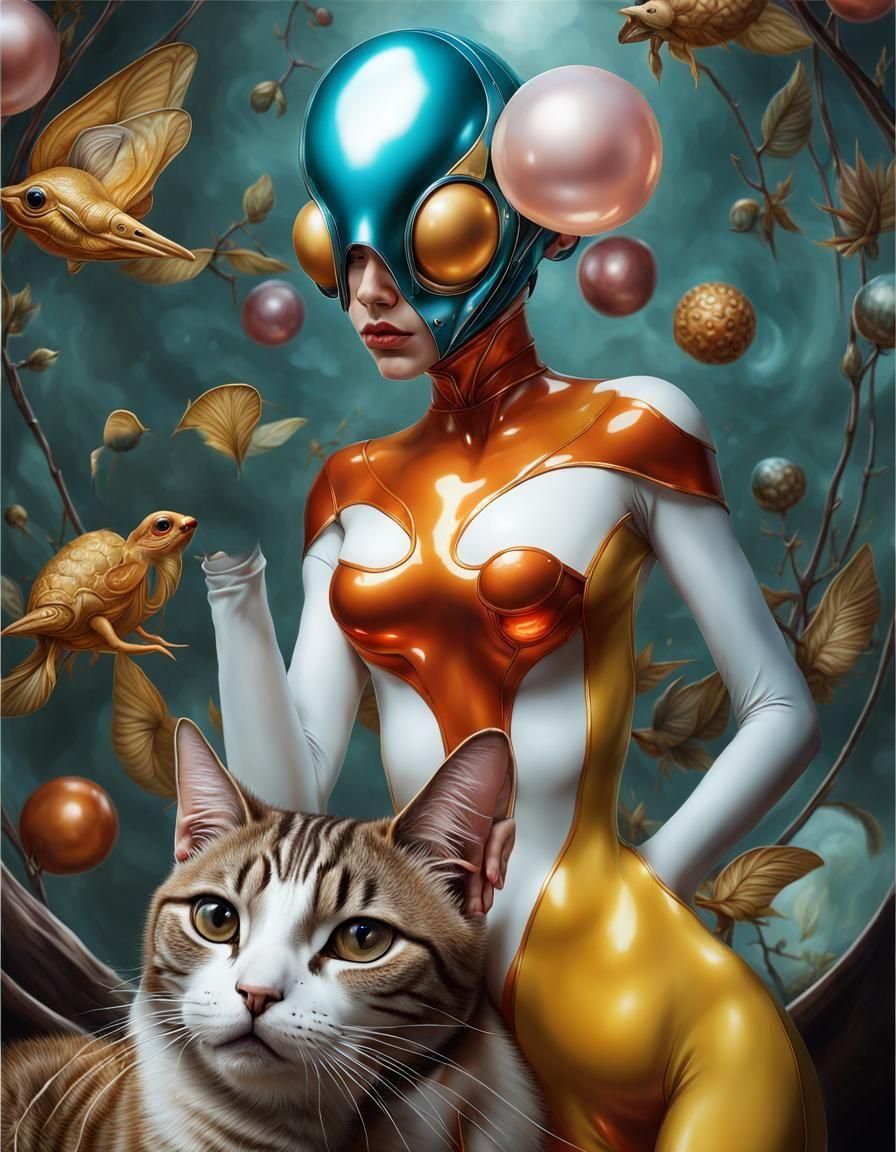 Vibrant Cyborg Portraits in Photorealistic Detail