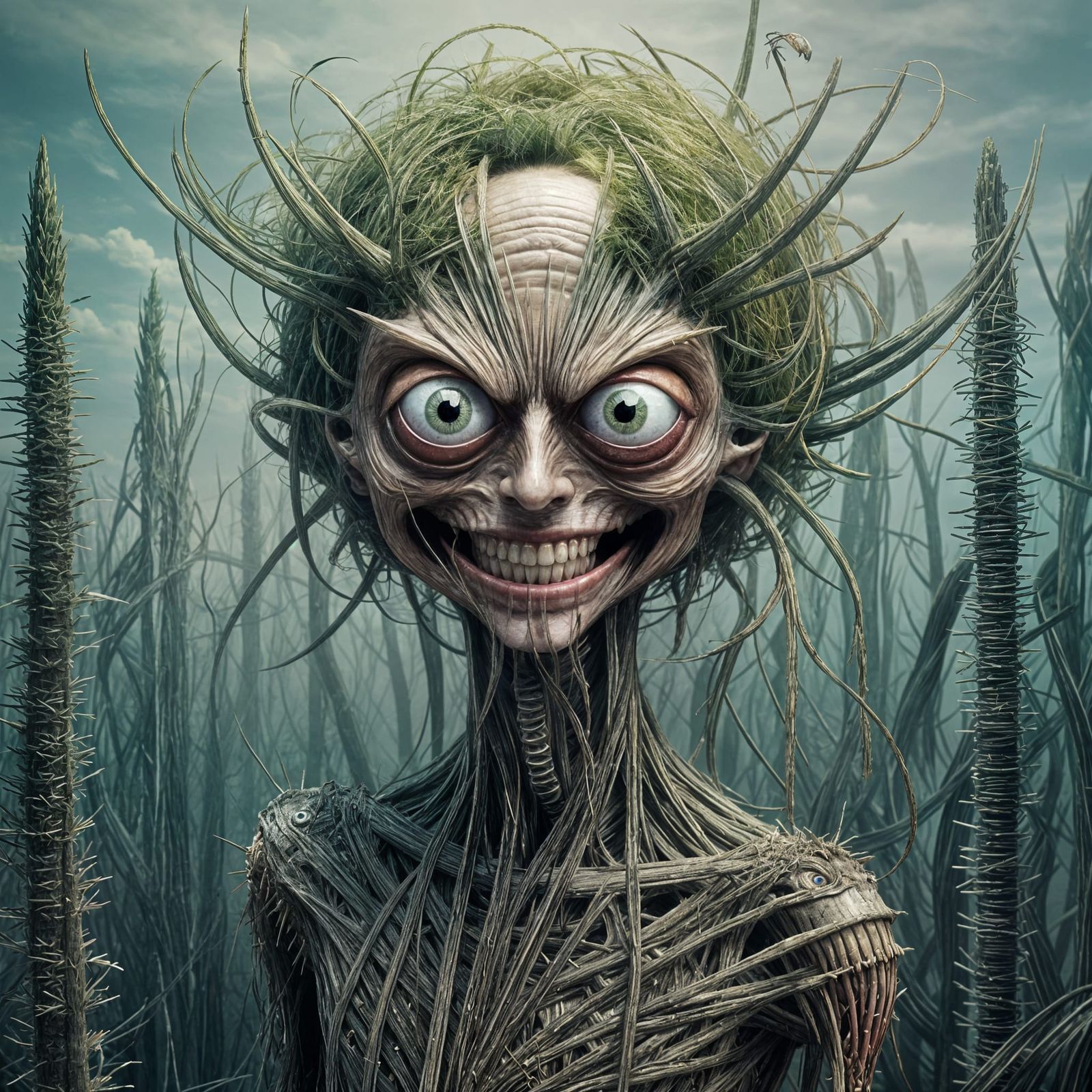 Surreal Humanoid with Googly Eyes