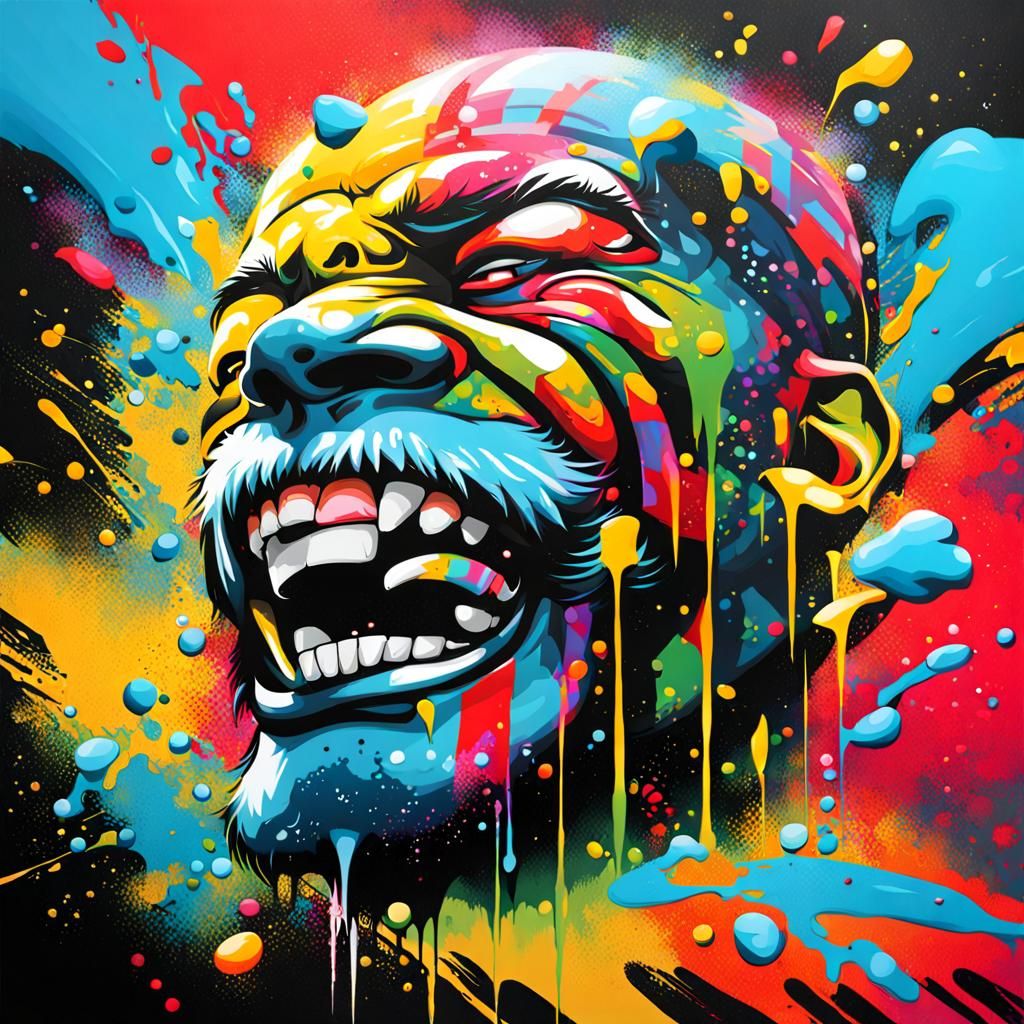 Polychromatic Olympic Graffiti Street Art