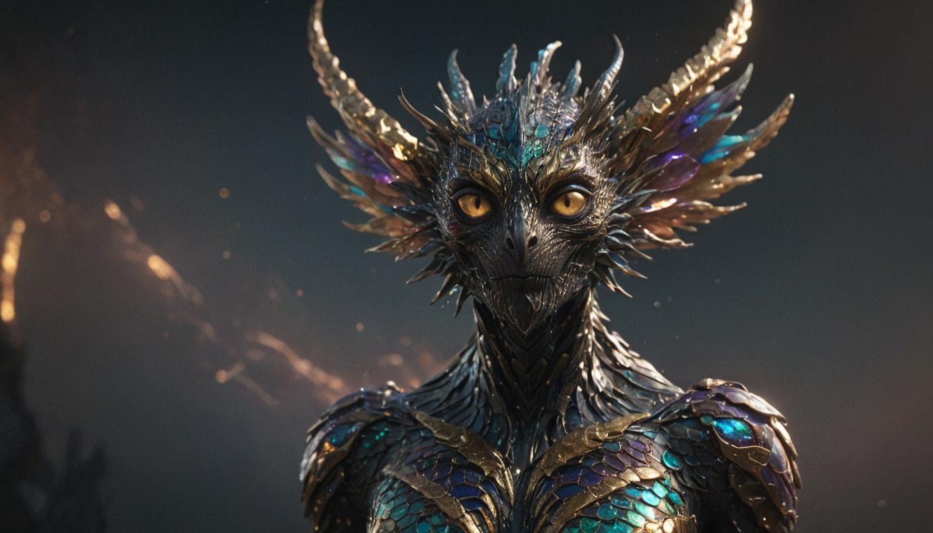 Mystical Creature with Aura in Surreal Photorealism