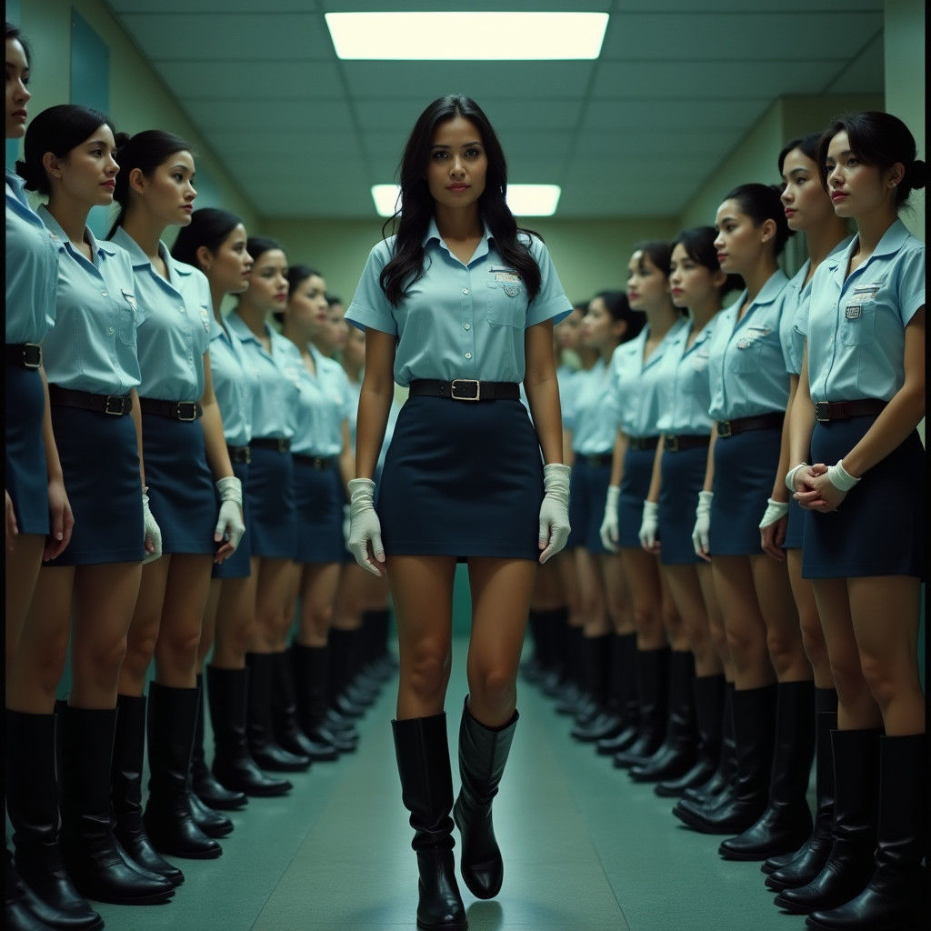 Powerful Nurses Parliament in Film Noir Style