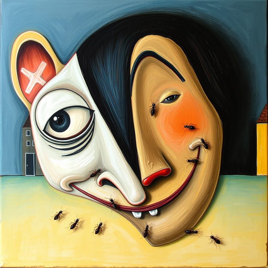 Friendly Face Emerges from Dürer-Inspired Metropolis