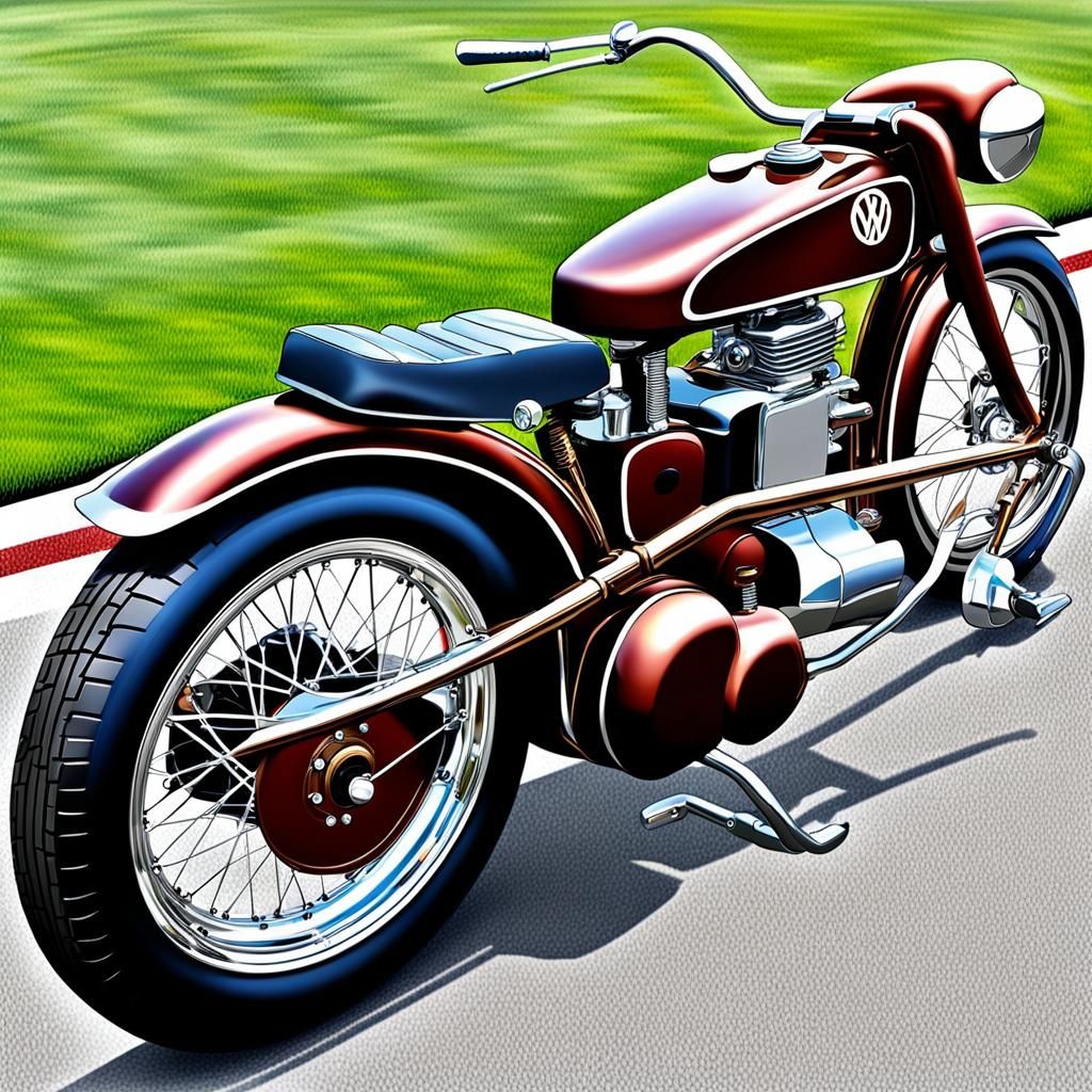 Custom Drag Racing Beetle-Chopper Hybrid in 3D