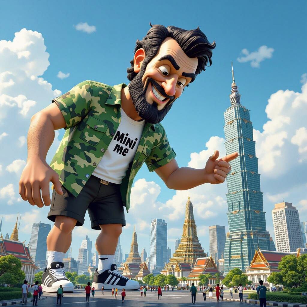 Giant Lincoln in Bangkok: A Pixar-Style Dream