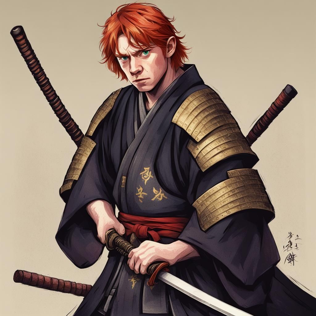 Ron Weasley as a Samurai Warrior