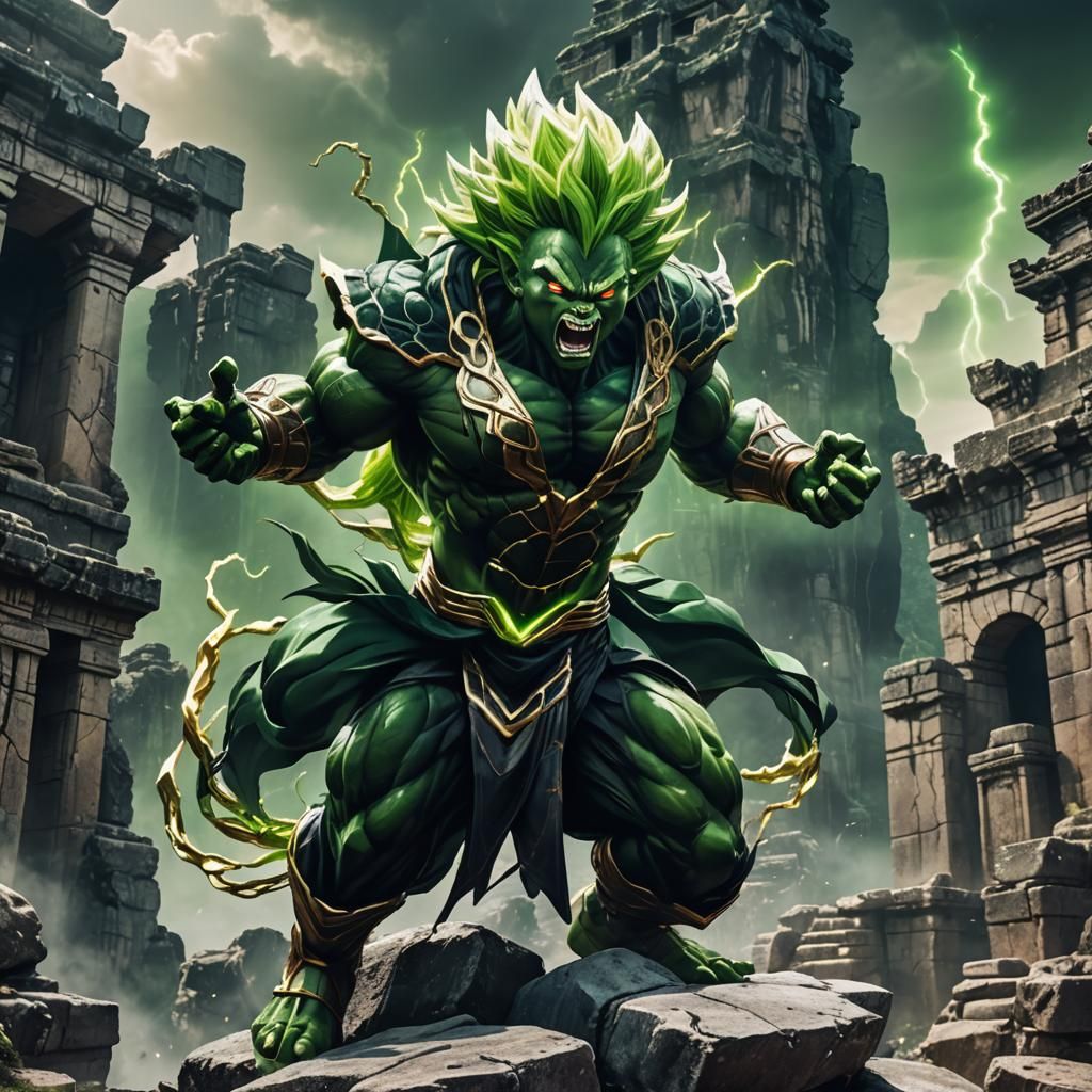 Venom God Saiyan Fantasy Creature Concept Art