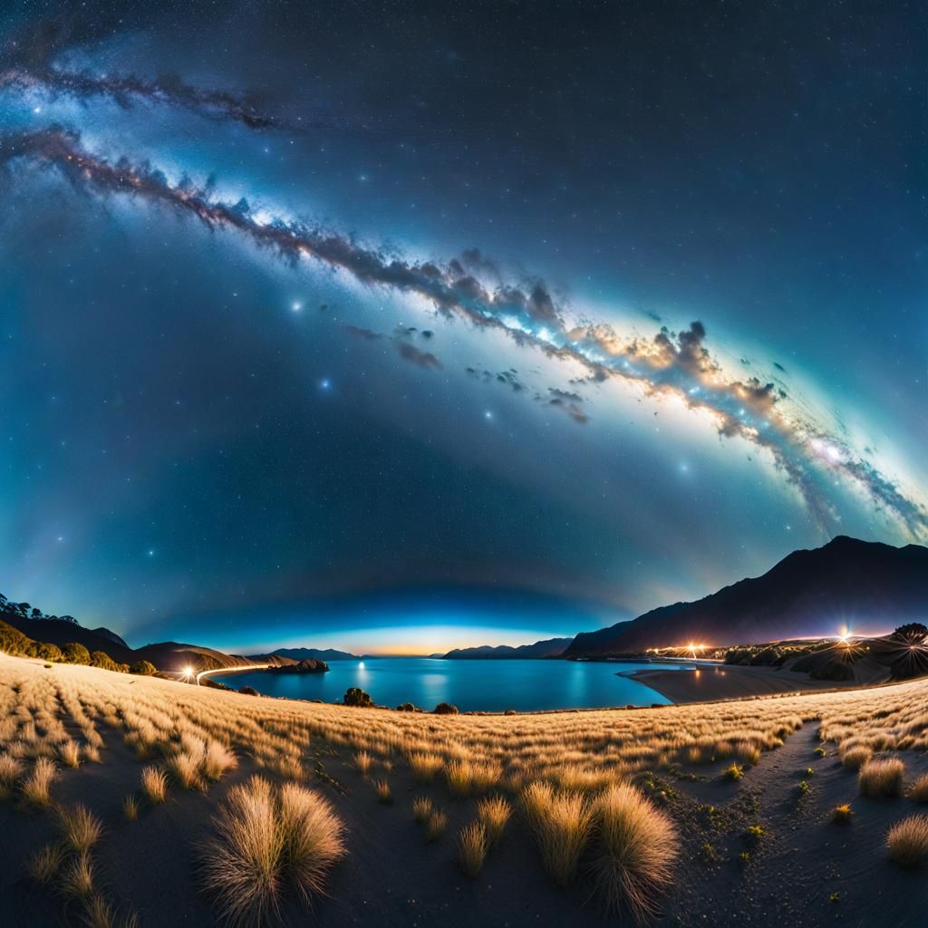 Milky Way Over New Zealand: Astrophotography Panorama
