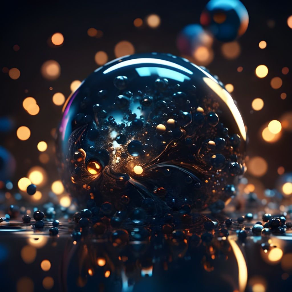 Midnight Sphere Minimalist AI Image