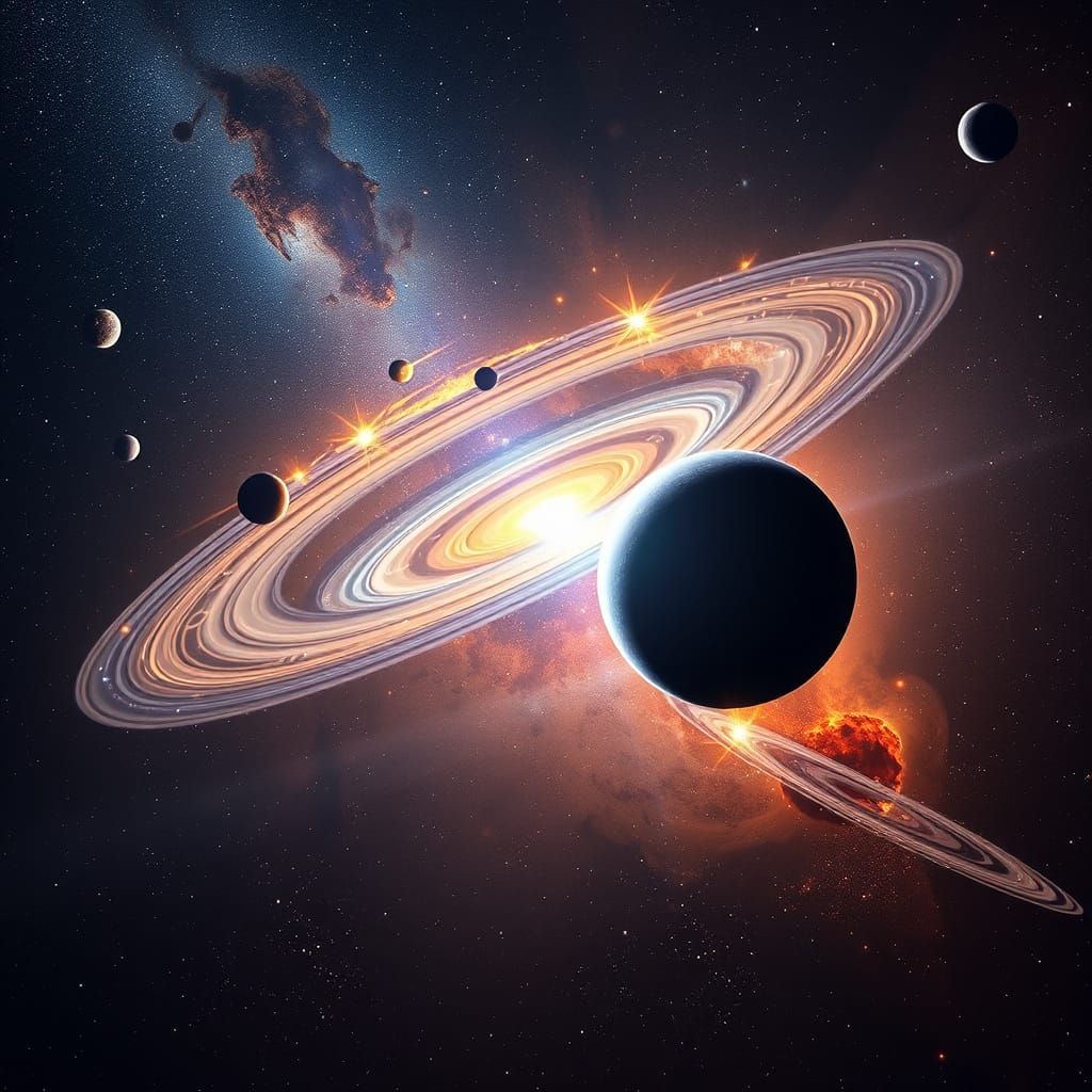 Vast Solar System Journeying Into The Galaxy