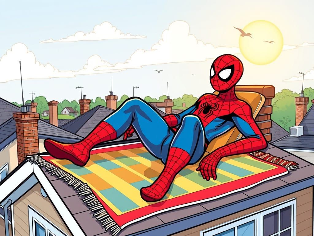 Even superheroes take a break on their duties