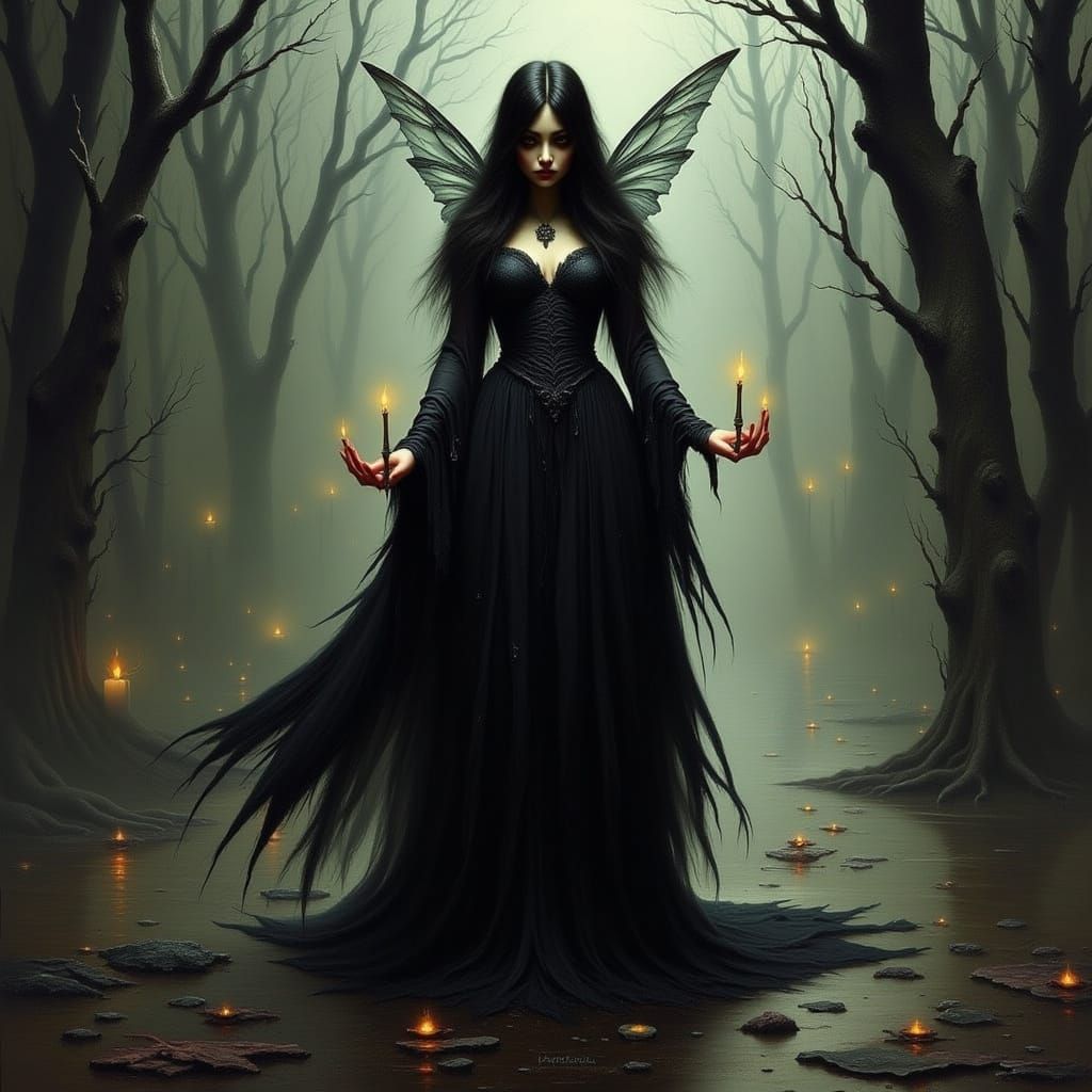 Dark Fairy in Gothic Whimsy