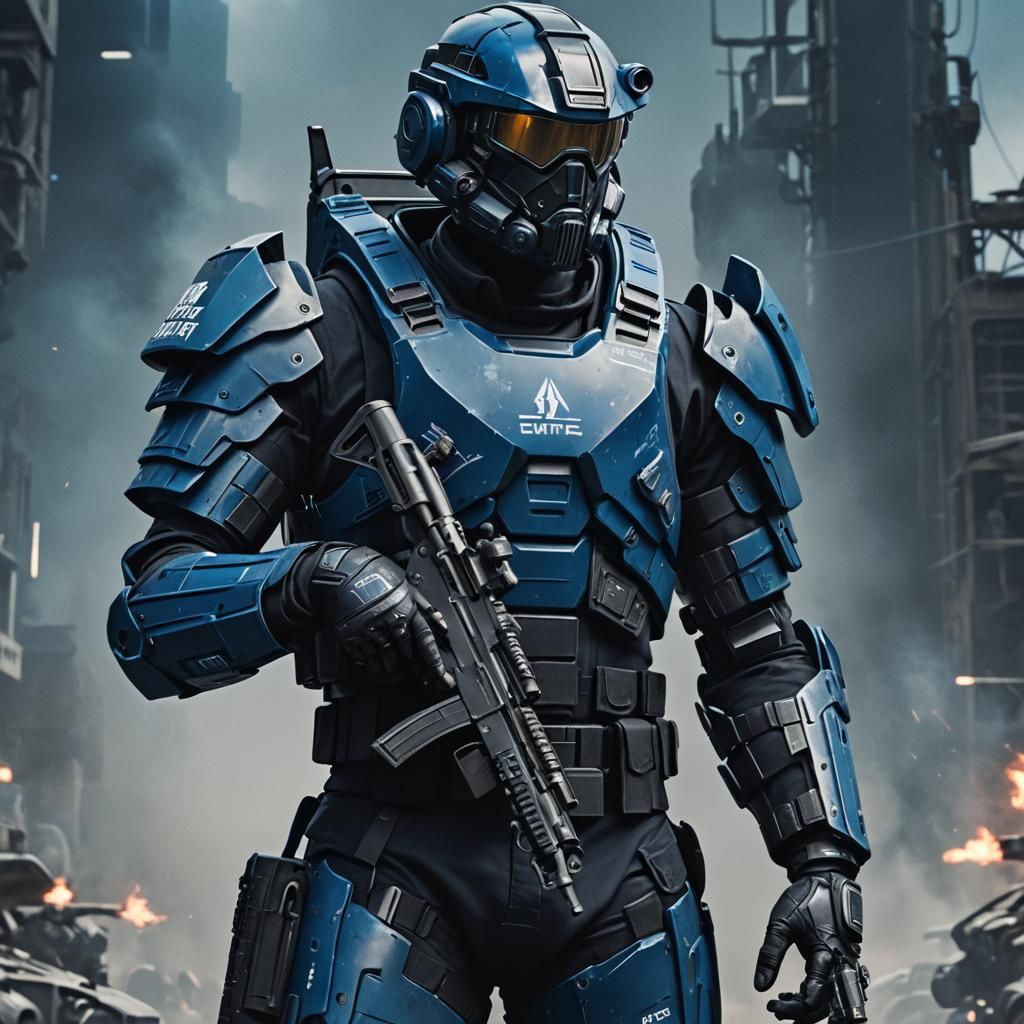 Armored SWAT Agent with 'Comando de Elite' Emblem