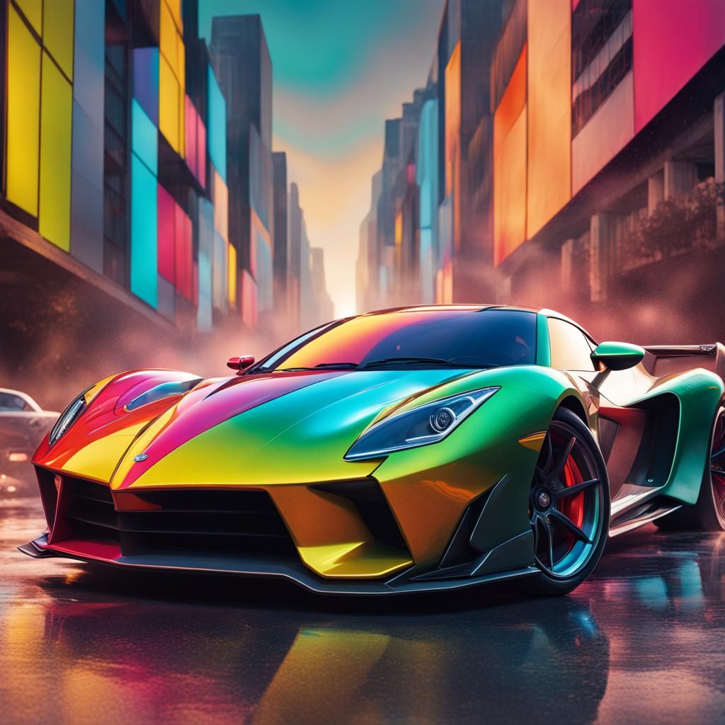 Hyperrealistic NG Cars Logo Splash Art