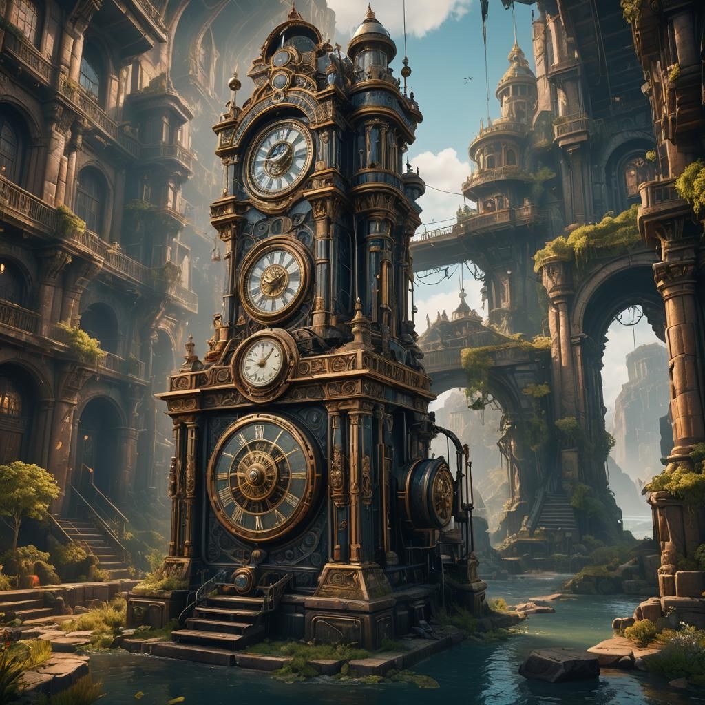 Detailed Matte Painting of a Time Machine