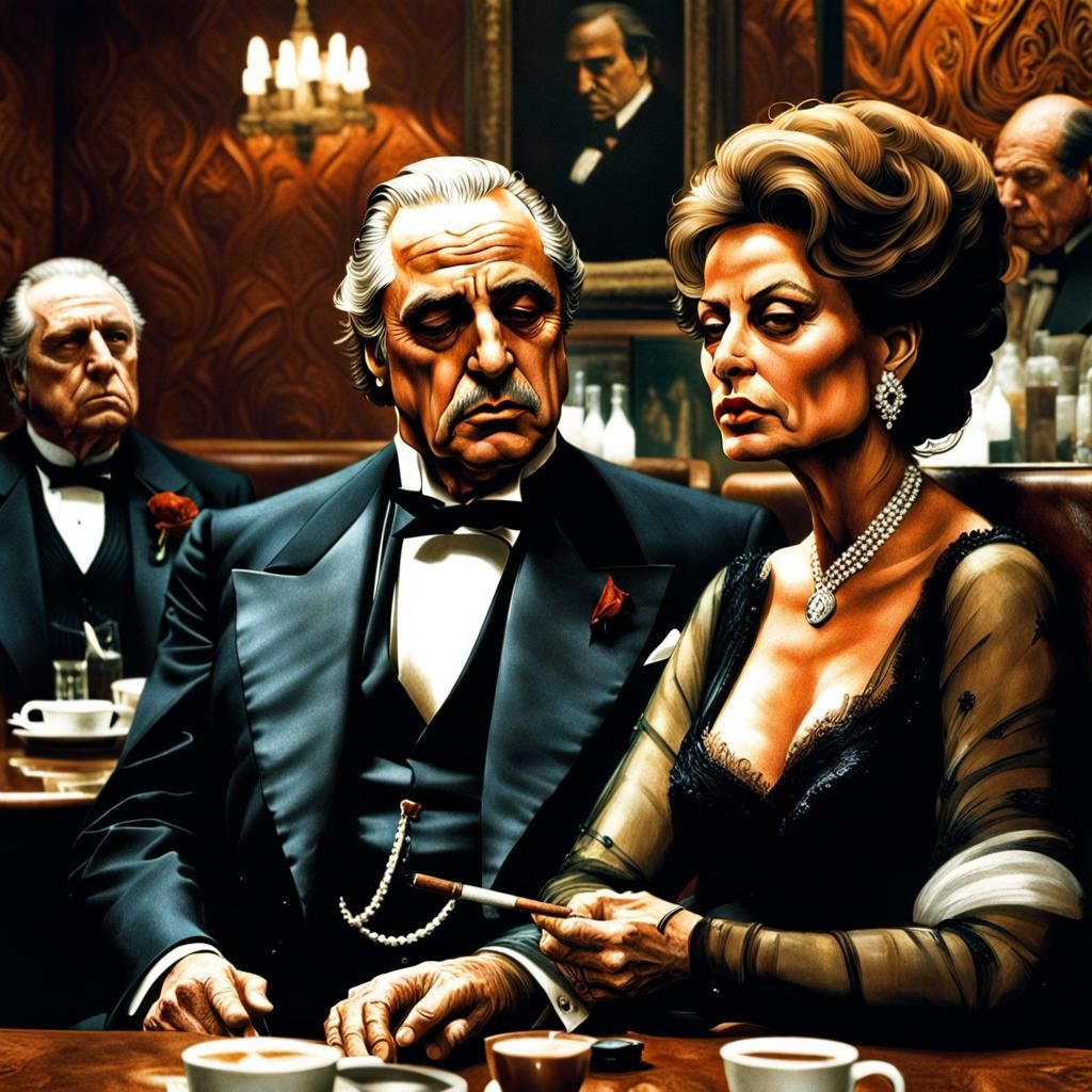 Don Corleone, Sophia and Luca Brasi.