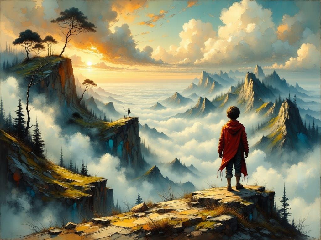 Mountain Vista Inspired by Digital Art