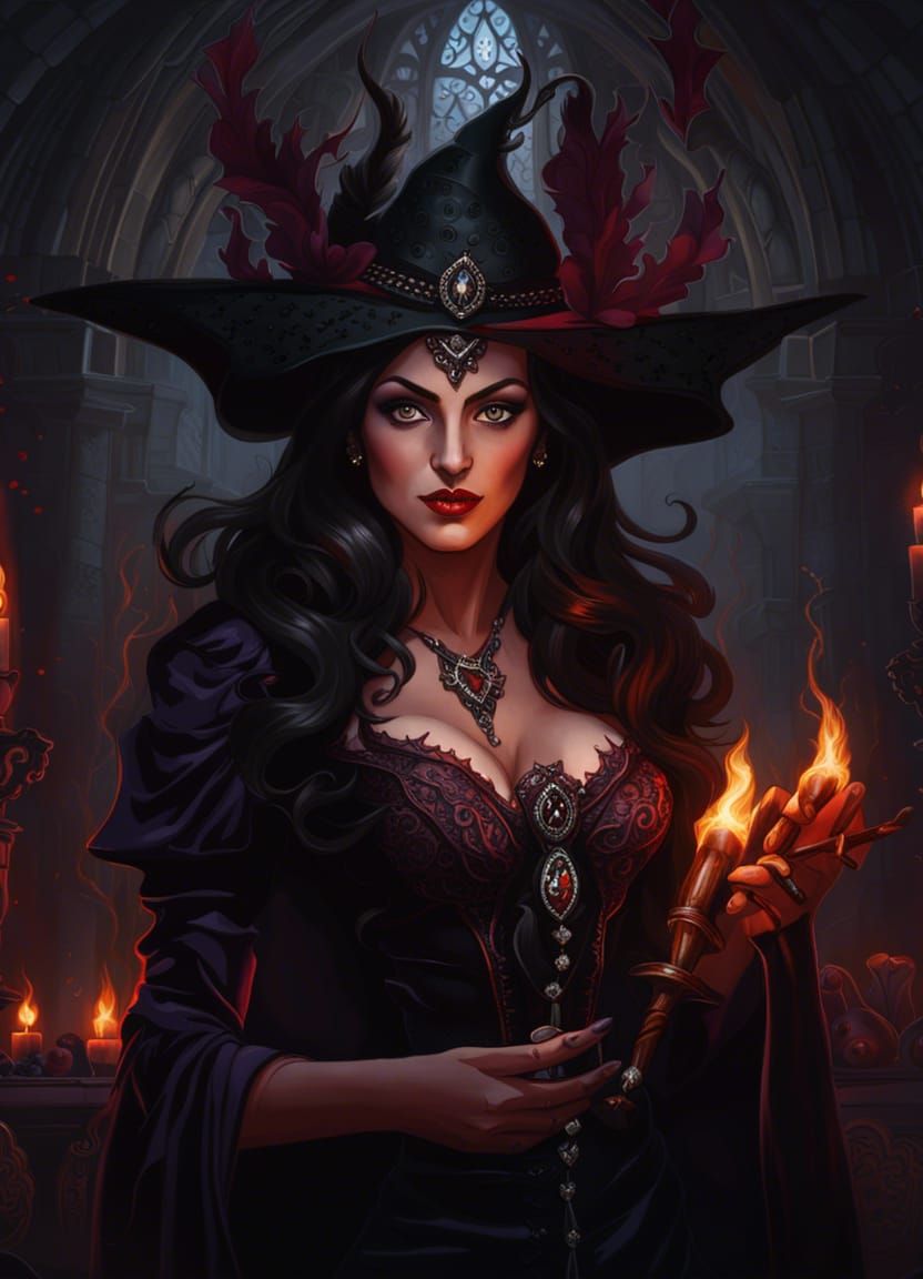 Gothic Vampire Witch Enchantress Portrait