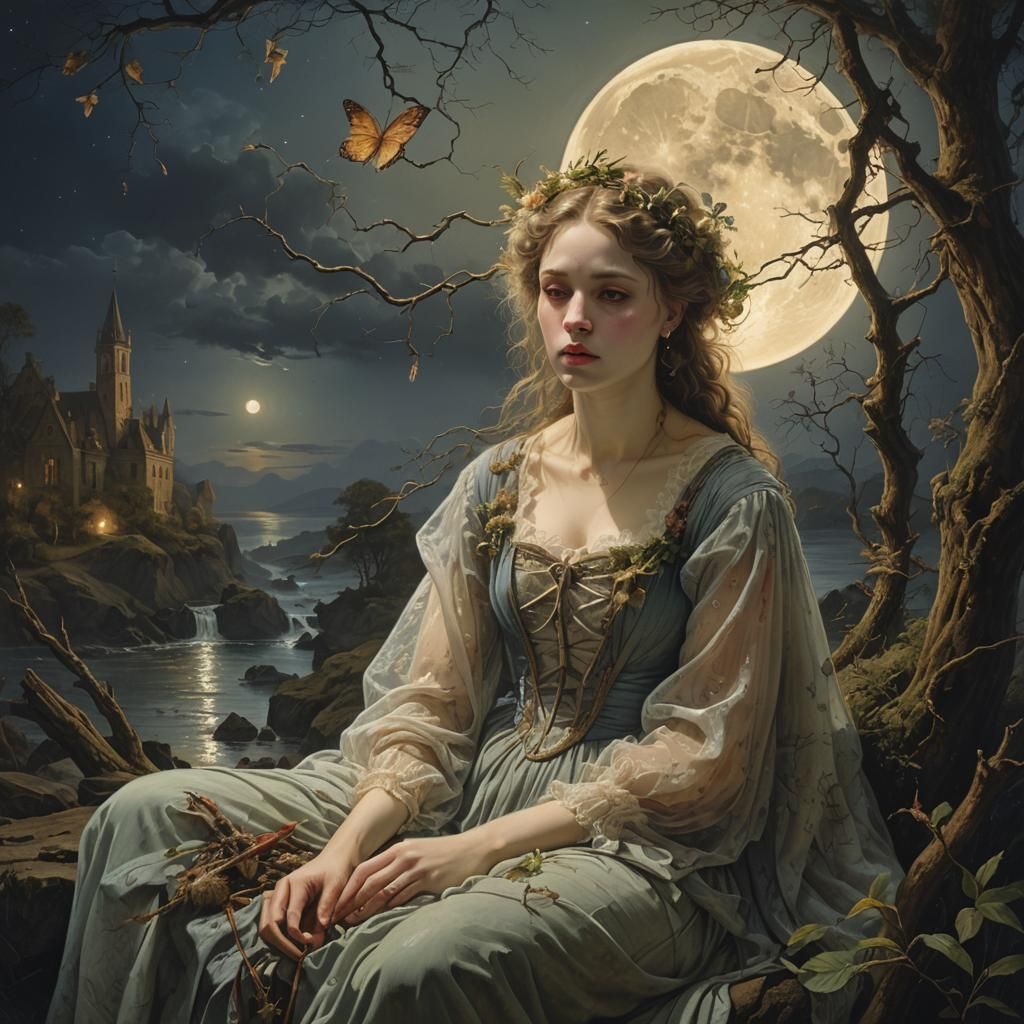 Moonlit Summer Tragedy: A Dreamy Matte Painting