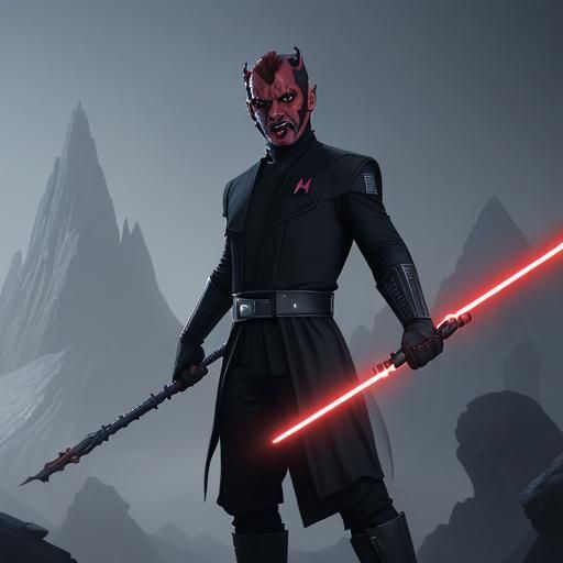Darth Maul in Starfleet Uniform, Digital Painting