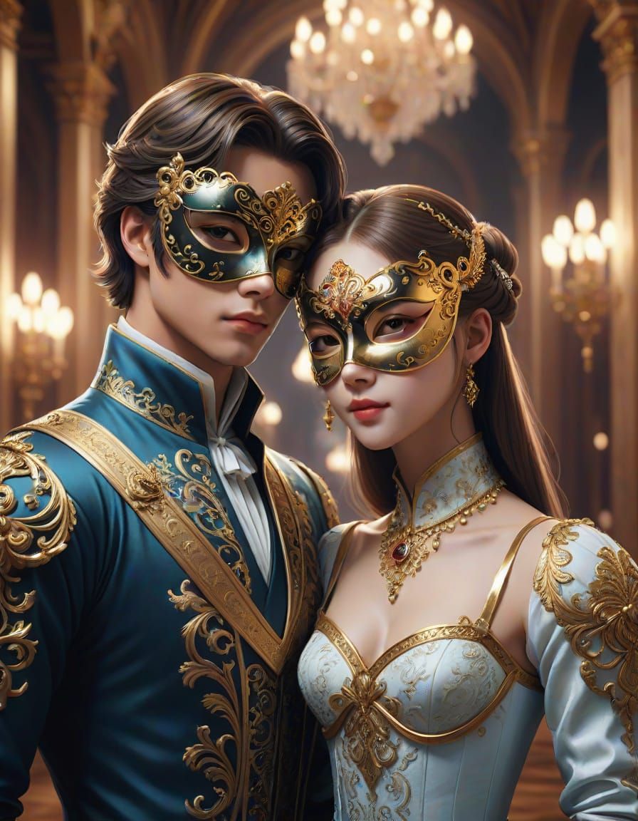 Ethereal Ballroom Masquerade of Star-Crossed Lovers
