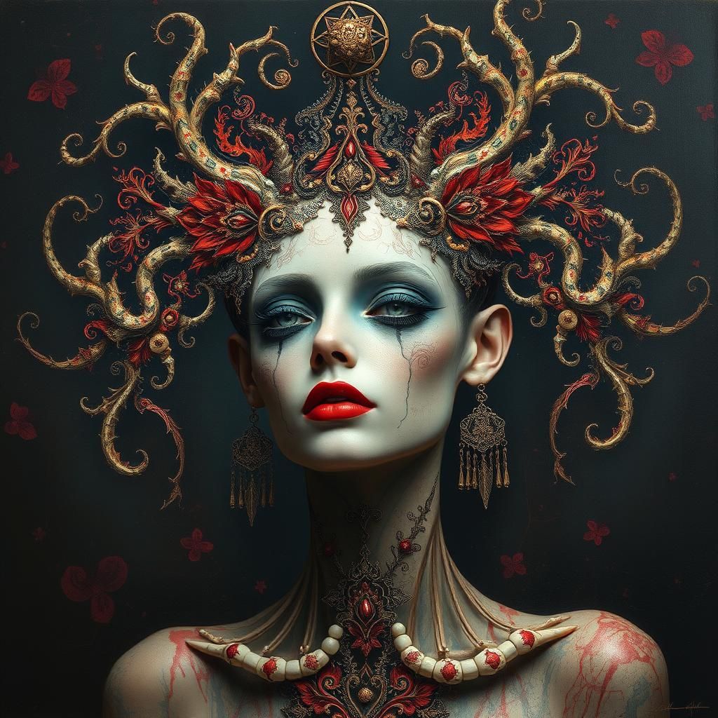 Fractal Elegance: Strange Abstract Supermodel Art