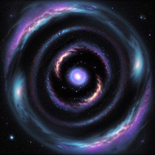 Cosmic Black Hole Swirling with Galactic Energy