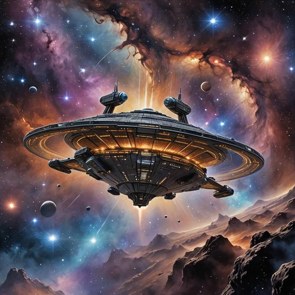 Ori Mothership in Nebula, Science Fiction Art