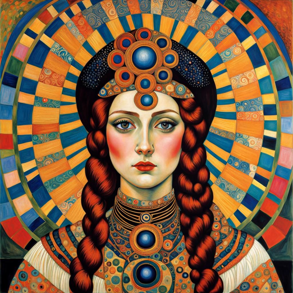 Psychedelic Queen of Intuition, Ethereal Digital Art